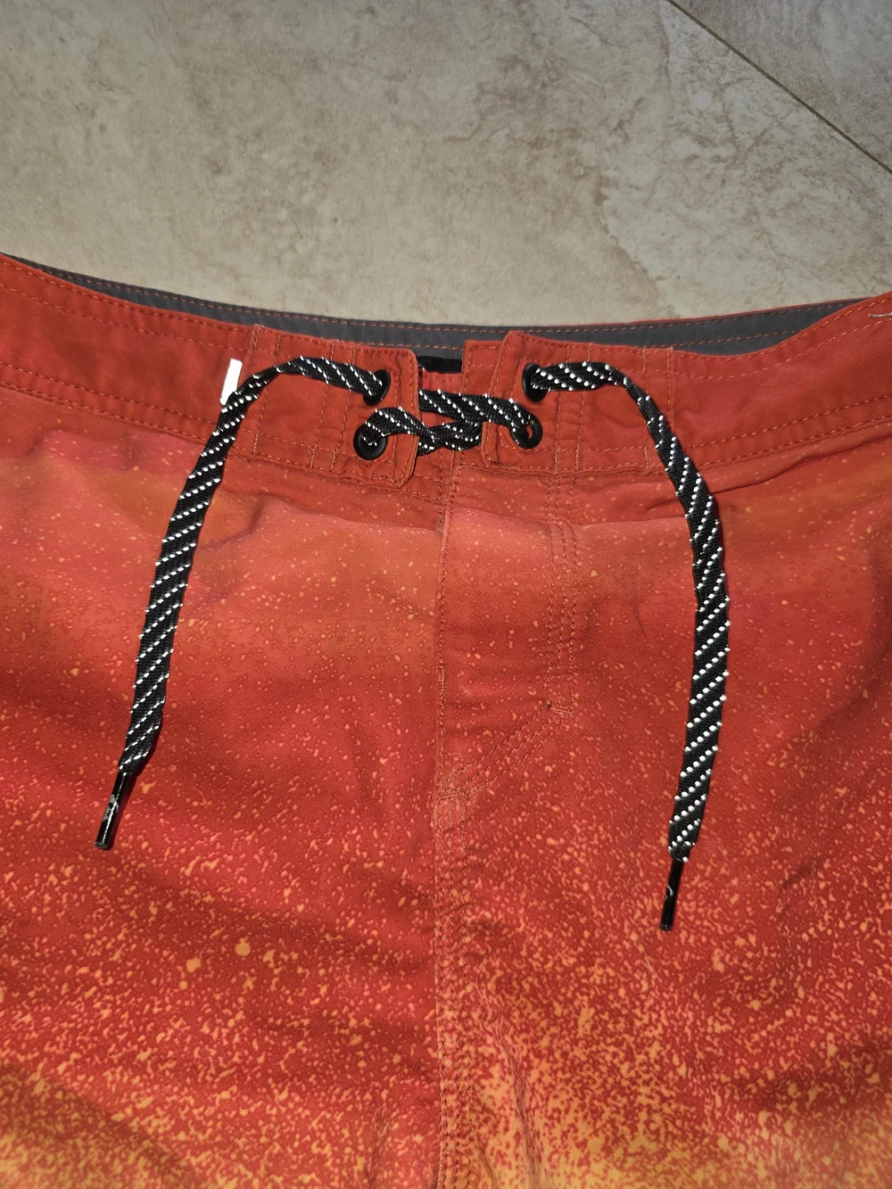 Quiksilver Men's Red to Yellow Ombre Board Shorts